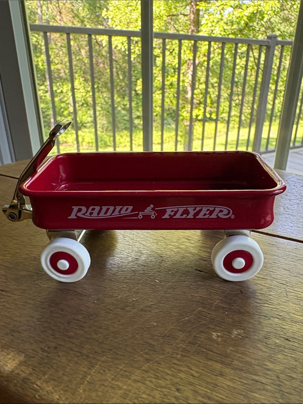 Radio Flyer Red Mini Wagon Toy with White Wheels